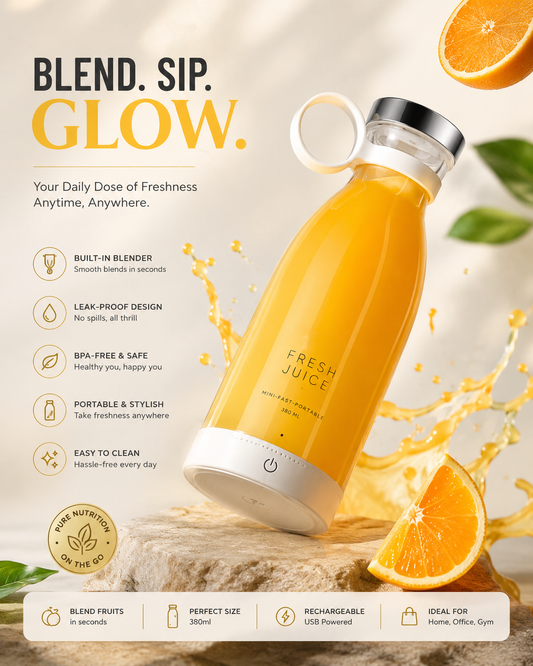 MiniBlend™ Portable Juice Blender Bottle — Fresh Juice & Shakes Anywhere