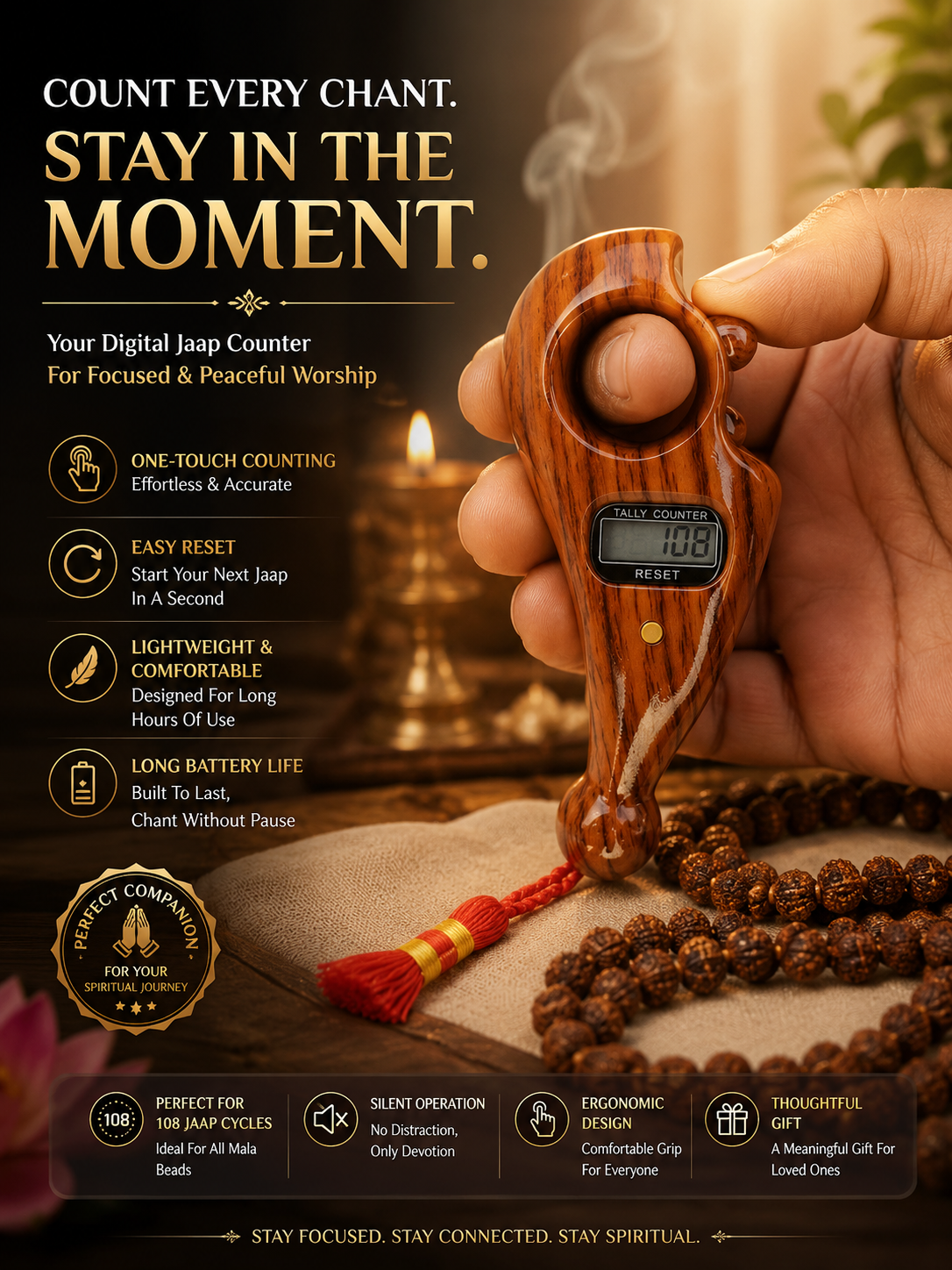 JapCounter™ — Digital Jaap Mala with Built-In Counter