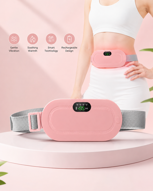 WarmEase™ Portable Heating Massage Belt — Period Pain & Back Cramp Relief