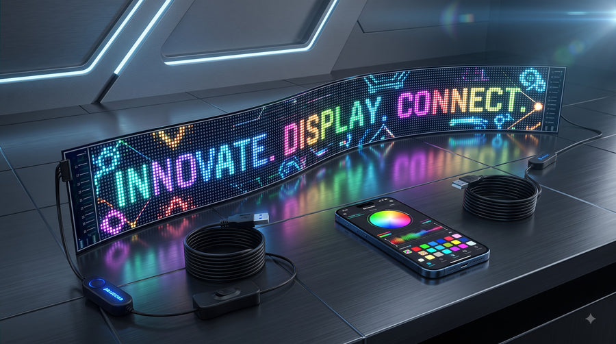 🌈 LED Flexible Matrix Panel Display – App & Remote Controlled Scrolling LED Sign