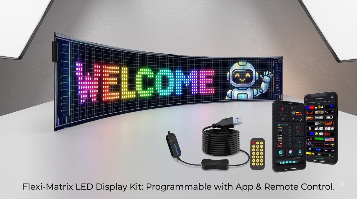 🌈 LED Flexible Matrix Panel Display – App & Remote Controlled Scrolling LED Sign