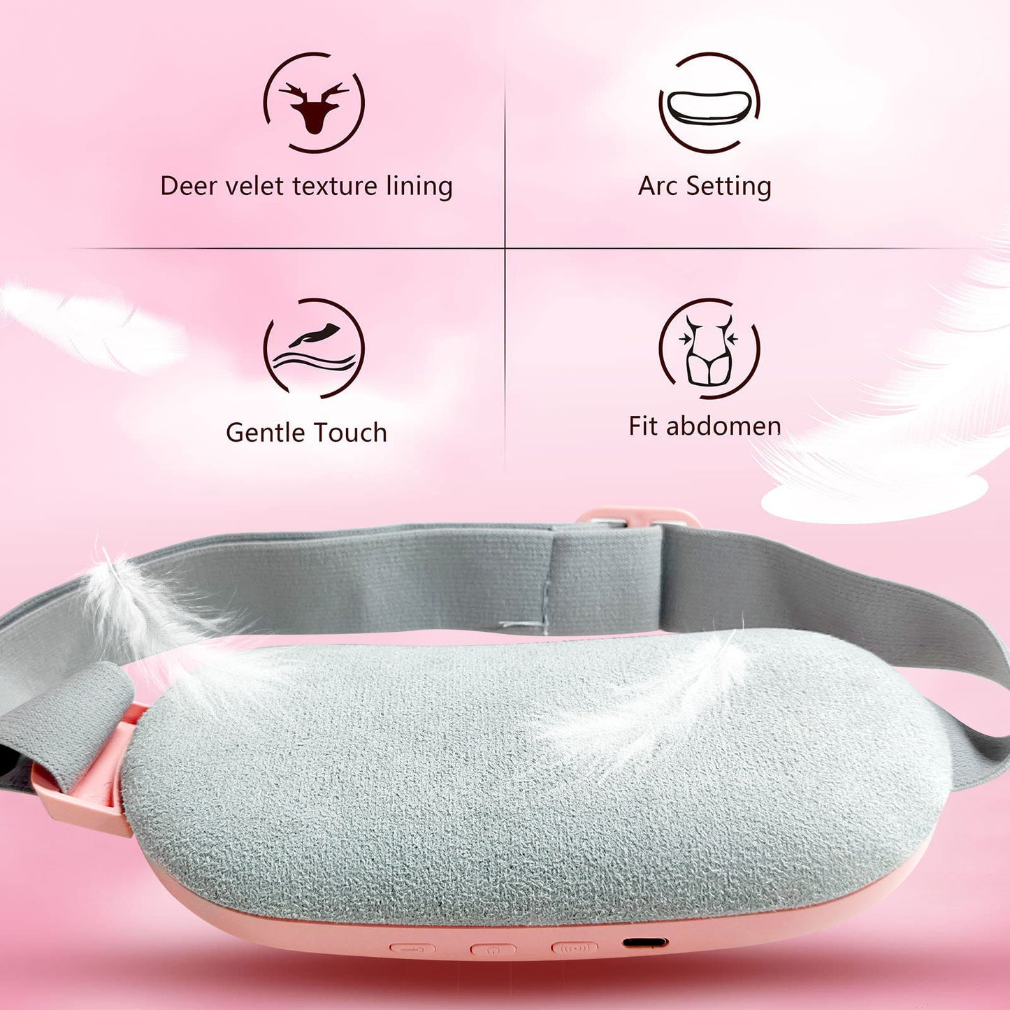 WarmEase™ Portable Heating Massage Belt — Period Pain & Back Cramp Relief